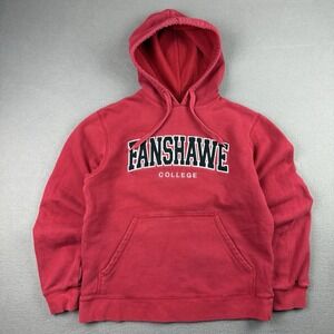 Fanshawe College Hoodie Sweater Size Large Red Black School‎ Logo